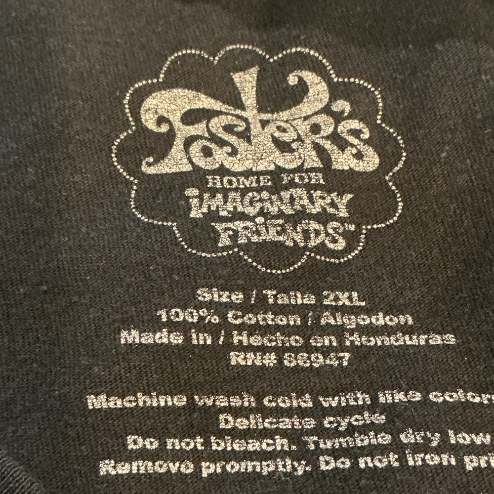 Men's Black Graphic Tee with Cartoon Characters - Picture 5 of 5